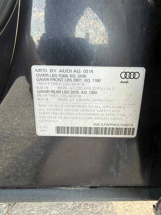 2014 Audi 8R Q5 - Image 12 of 12