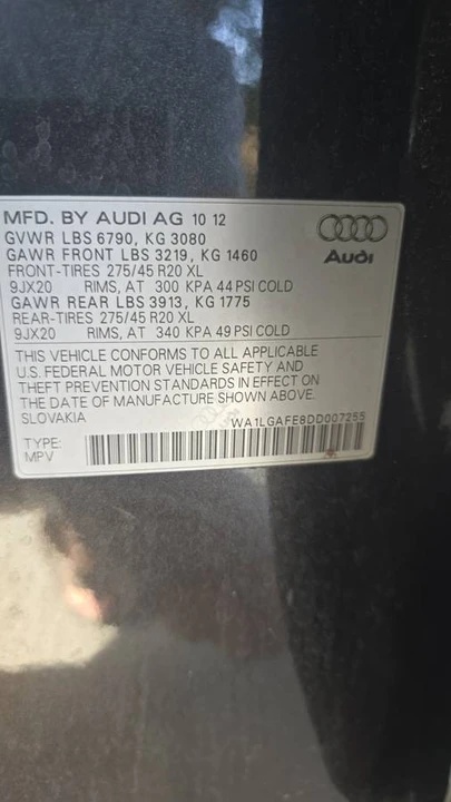 2014 Audi 4L Q7 - Image 10 of 10