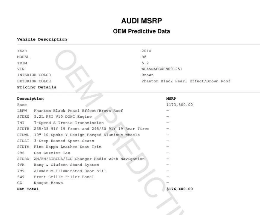 2014 Audi 42 R8 - Image 3 of 10