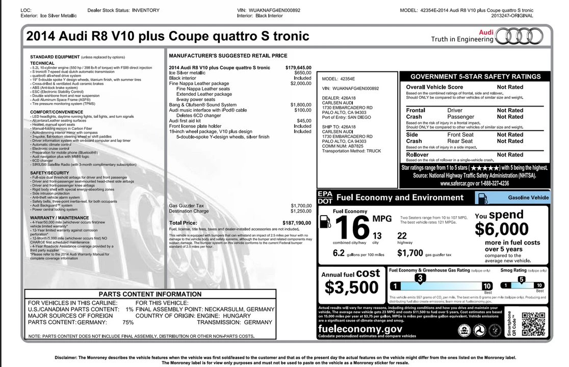 2014 Audi 42 R8 - Image 6 of 31
