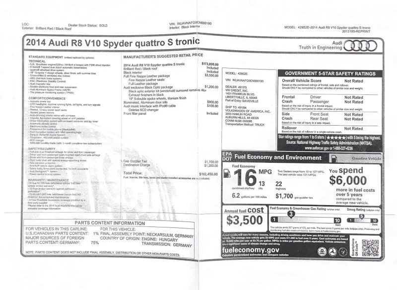 2014 Audi 42 R8 - Image 5 of 12