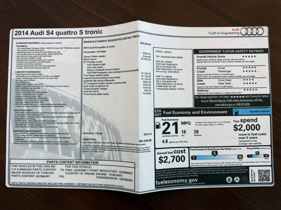 2014 Audi B8 S4 - Image 20 of 24