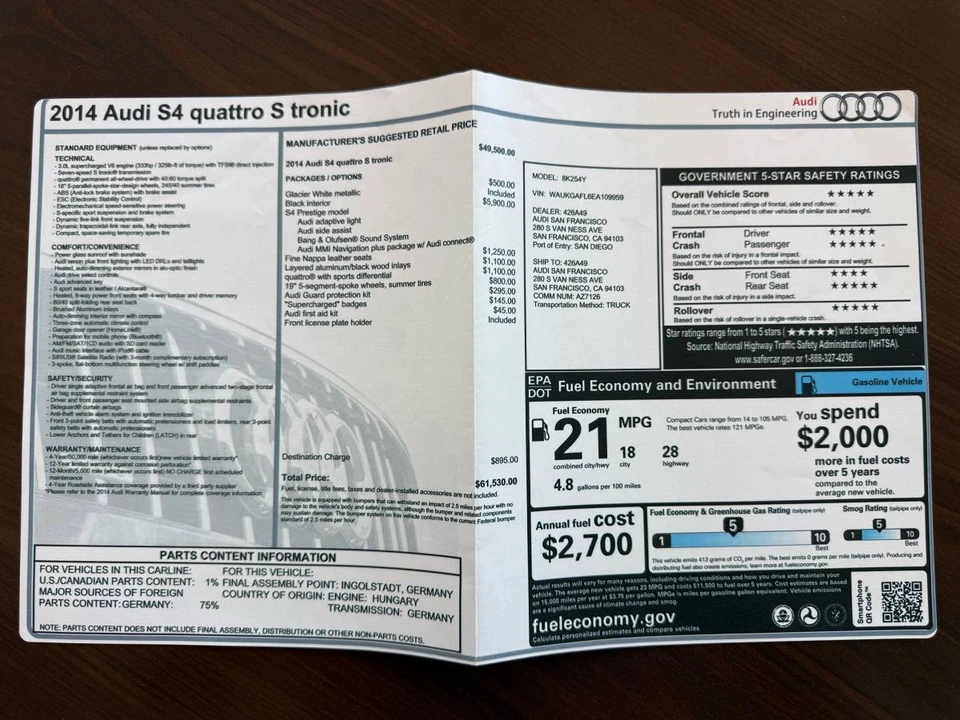 2014 Audi B8 S4 - Image 21 of 24