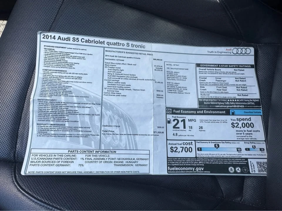 2014 Audi B8 S5 - Image 10 of 13