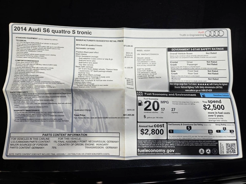 2014 Audi C7 S6 - Image 11 of 21