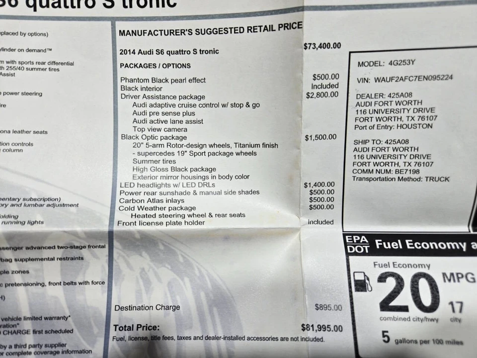 2014 Audi C7 S6 - Image 12 of 21