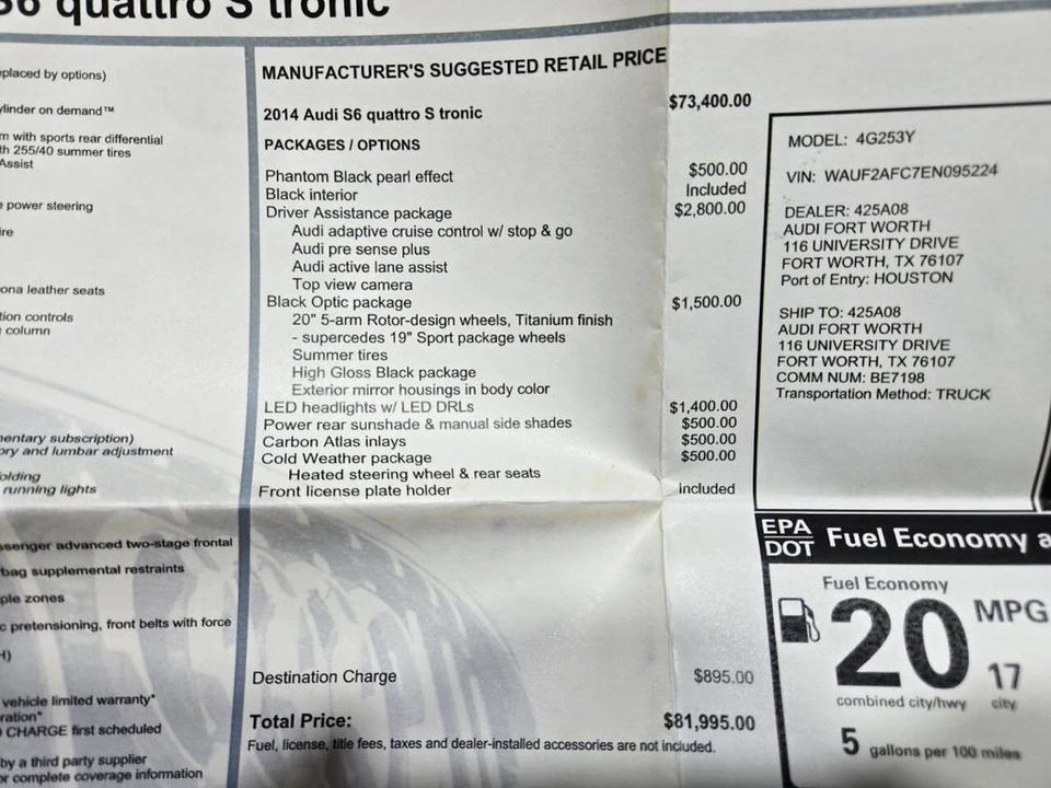 2014 Audi C7 S6 - Image 12 of 12