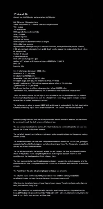2014 Audi D4 S8 - Image 20 of 20