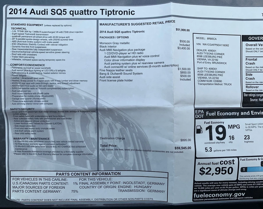 2014 Audi 8R SQ5 - Image 10 of 10