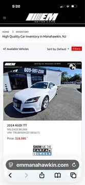 2014 Audi TT 180 Coupe 2D