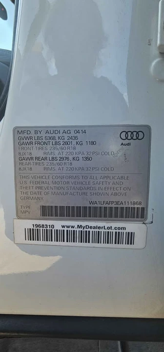 2014 Audi 8R Q5 - Image 15 of 15