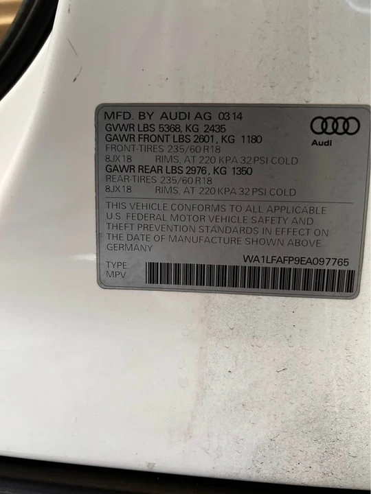 2014 Audi 8R Q5 - Image 15 of 17