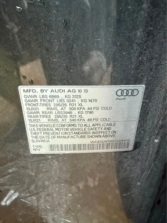 2014 Audi 4L Q7 - Image 6 of 12
