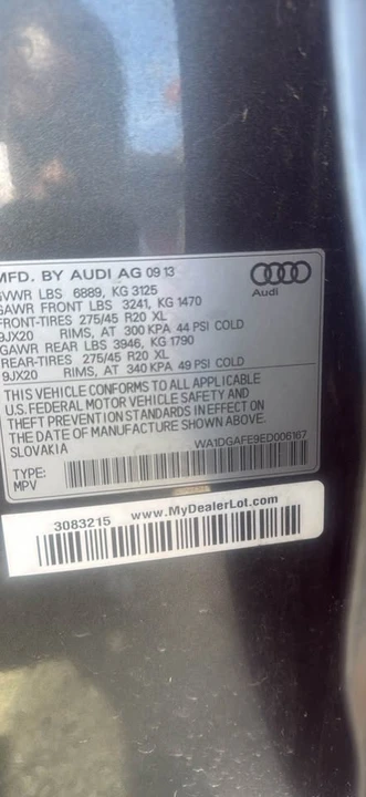 2014 Audi 4L Q7 - Image 11 of 11