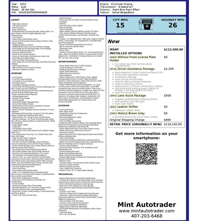 2014 Audi D4 S8 - Image 19 of 19