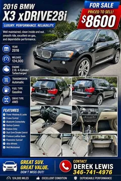2014 BMW X3 sDrive28i Sport Utility 4D