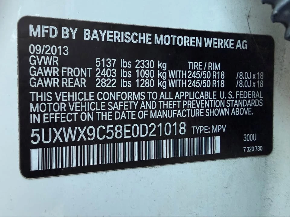 2014 BMW F25 X3 - Image 19 of 20