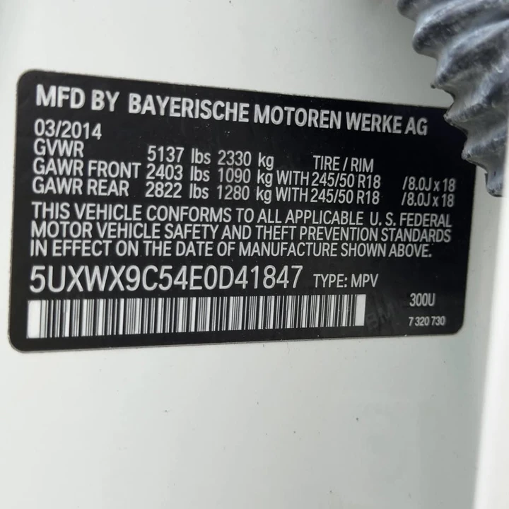 2014 BMW F25 X3 - Image 19 of 20