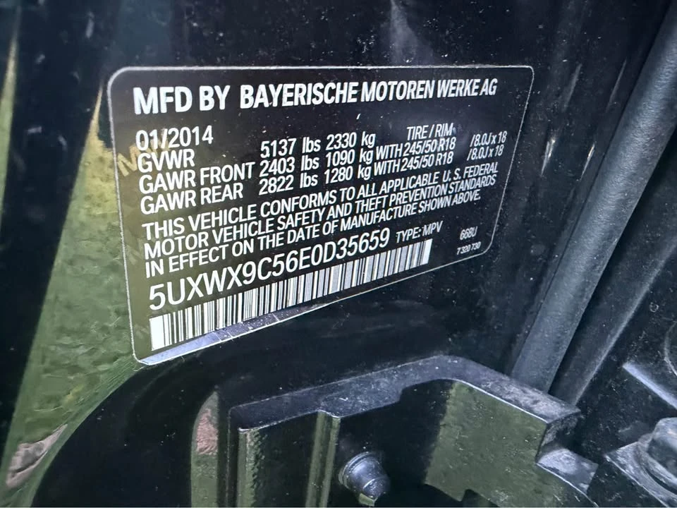 2014 BMW F25 X3 - Image 10 of 11