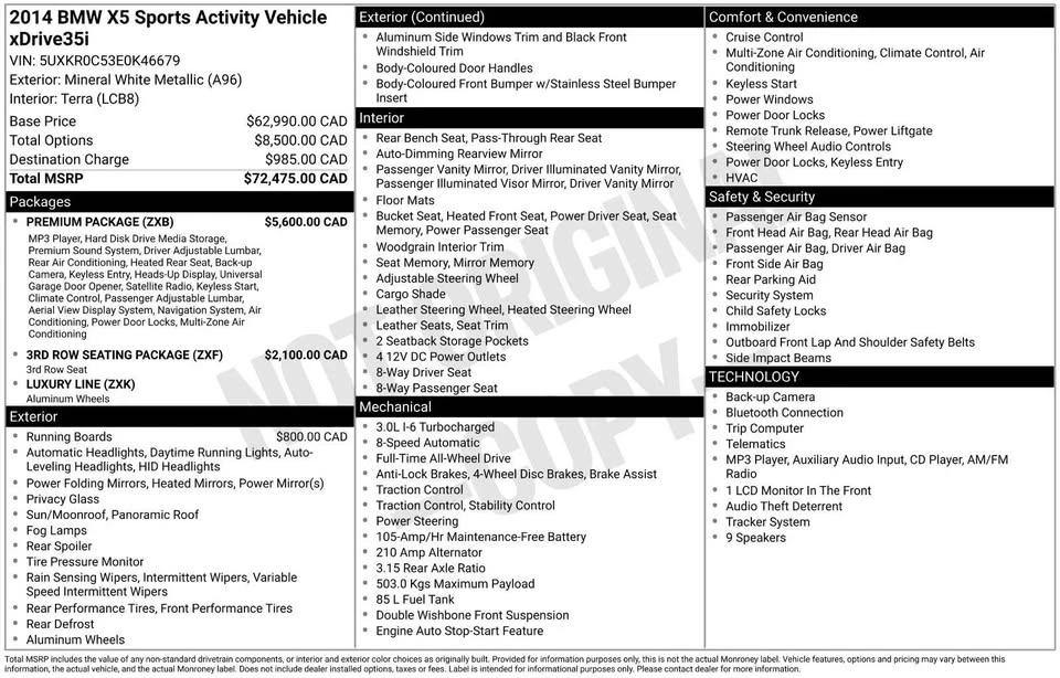 2014 BMW F15 X5 - Image 20 of 20
