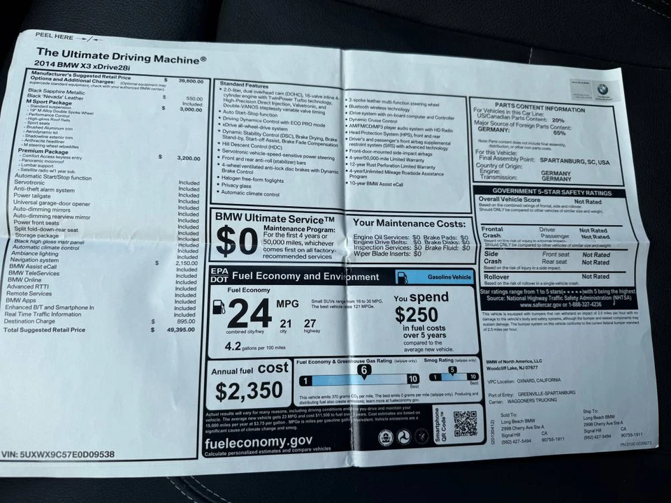 2014 BMW F25 X3 - Image 11 of 11