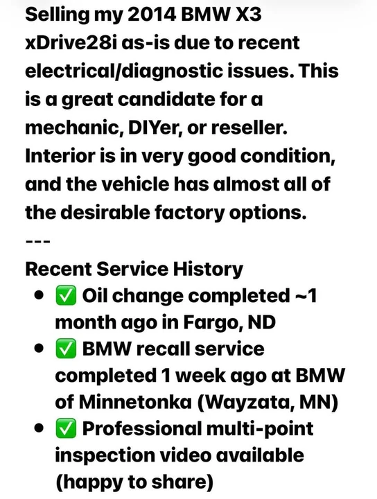 2014 BMW F25 X3 - Image 2 of 9