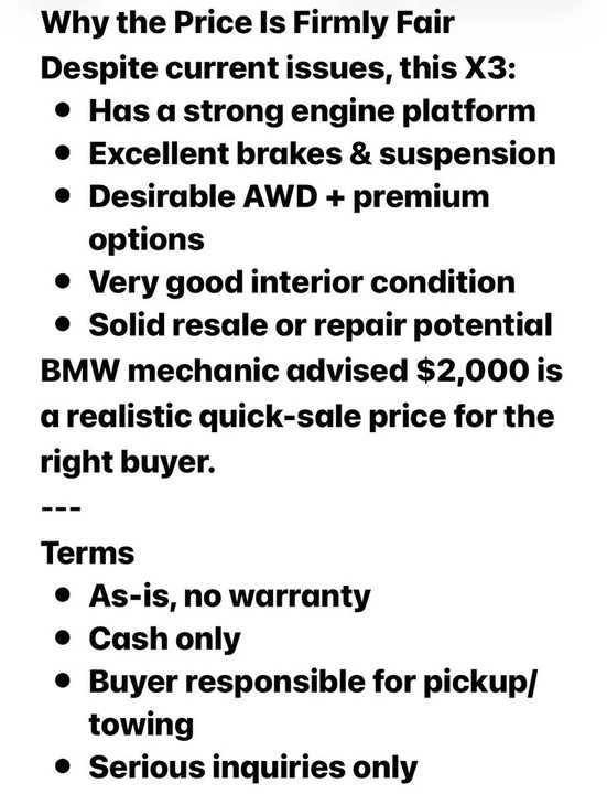 2014 BMW F25 X3 - Image 6 of 9