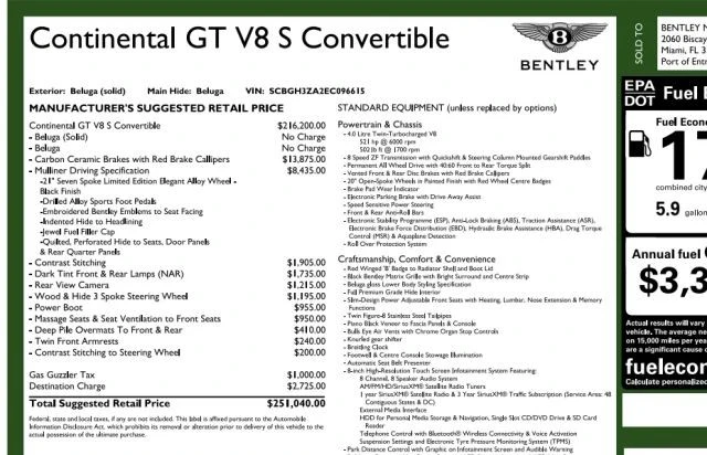 2014 Bentley Continental GT V8 2nd Gen - Image 7 of 31
