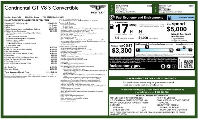 2014 Bentley Continental GT V8 2nd Gen - Image 6 of 31