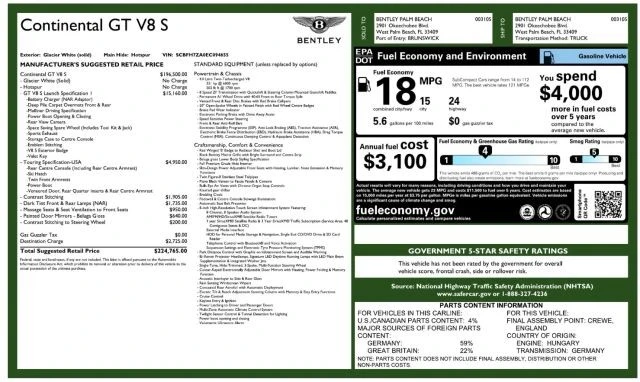 2014 Bentley Continental GT 2nd Gen - Image 6 of 21