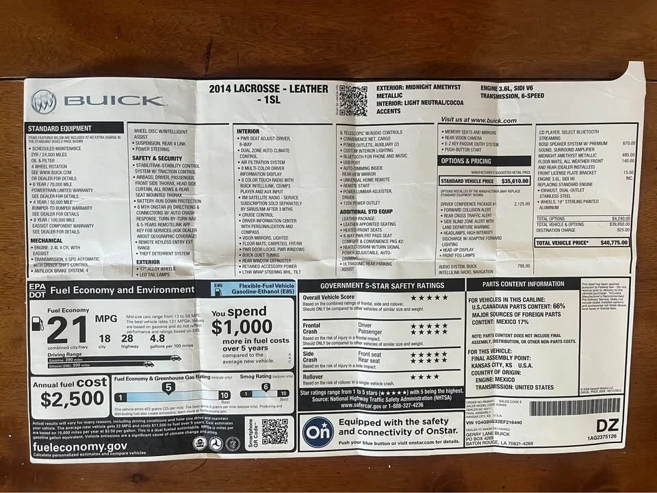 2014 Buick LaCrosse - Image 10 of 10