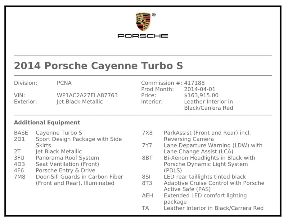 2014 Porsche 958 Cayenne Turbo S - Image 19 of 19