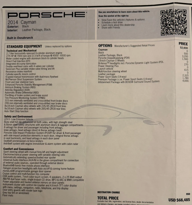 2014 Porsche 981 Cayman - Image 9 of 9