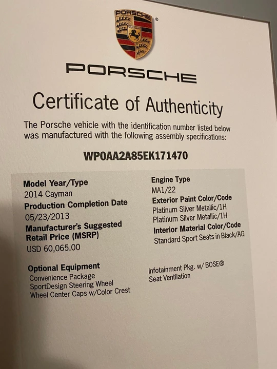 2014 Porsche 981 Cayman - Image 11 of 11