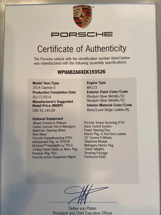 2014 Porsche 981 Cayman S - Image 21 of 21