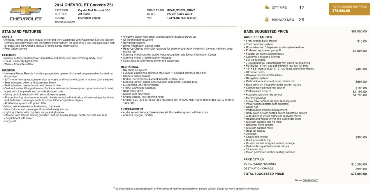 2014 Chevrolet Corvette C7 - Image 5 of 27
