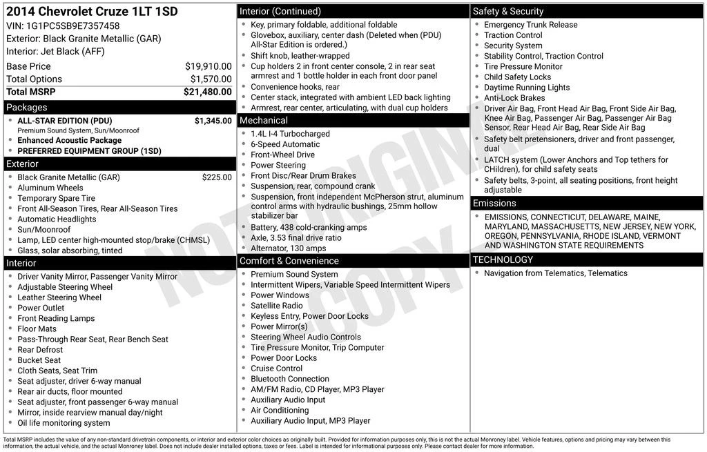2014 Chevrolet Cruze - Image 6 of 12