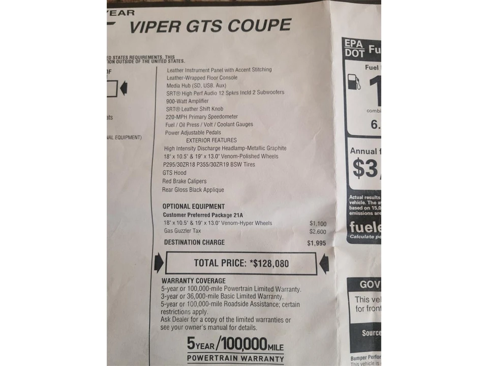 2014 Dodge Viper 5th Gen - Image 8 of 14