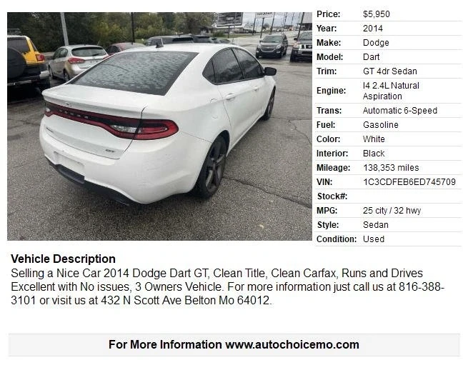2014 Dodge Dart PF - Image 2 of 20
