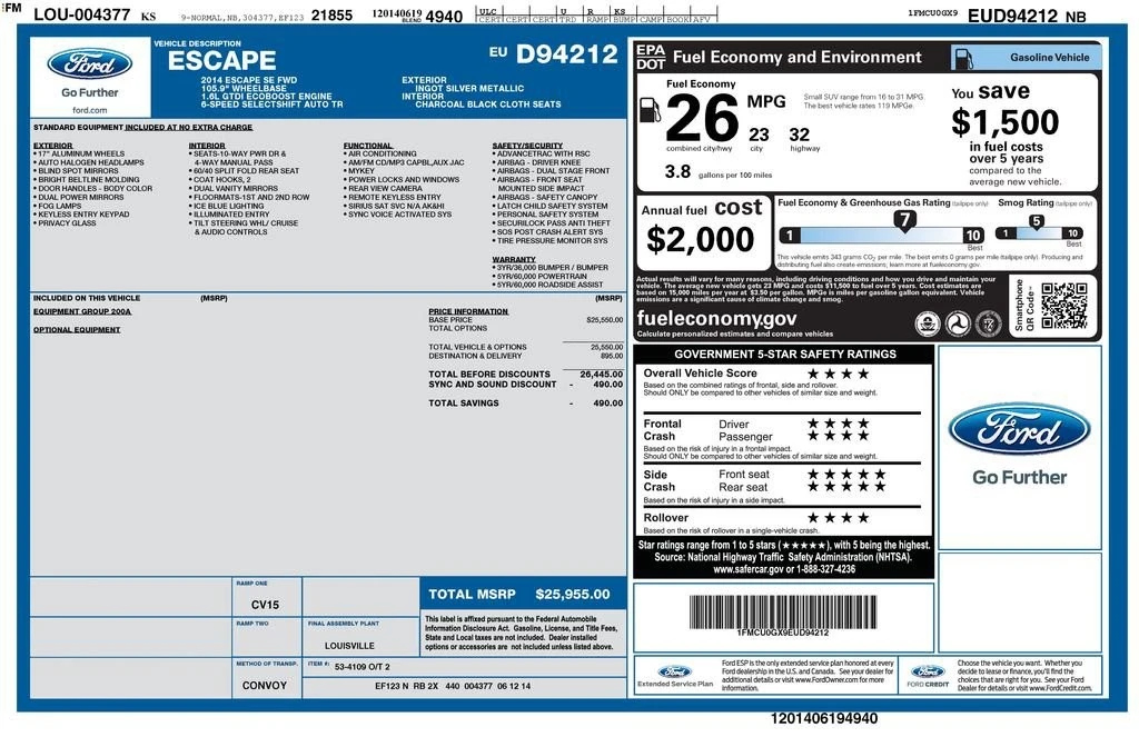 2014 Ford Escape - Image 2 of 2