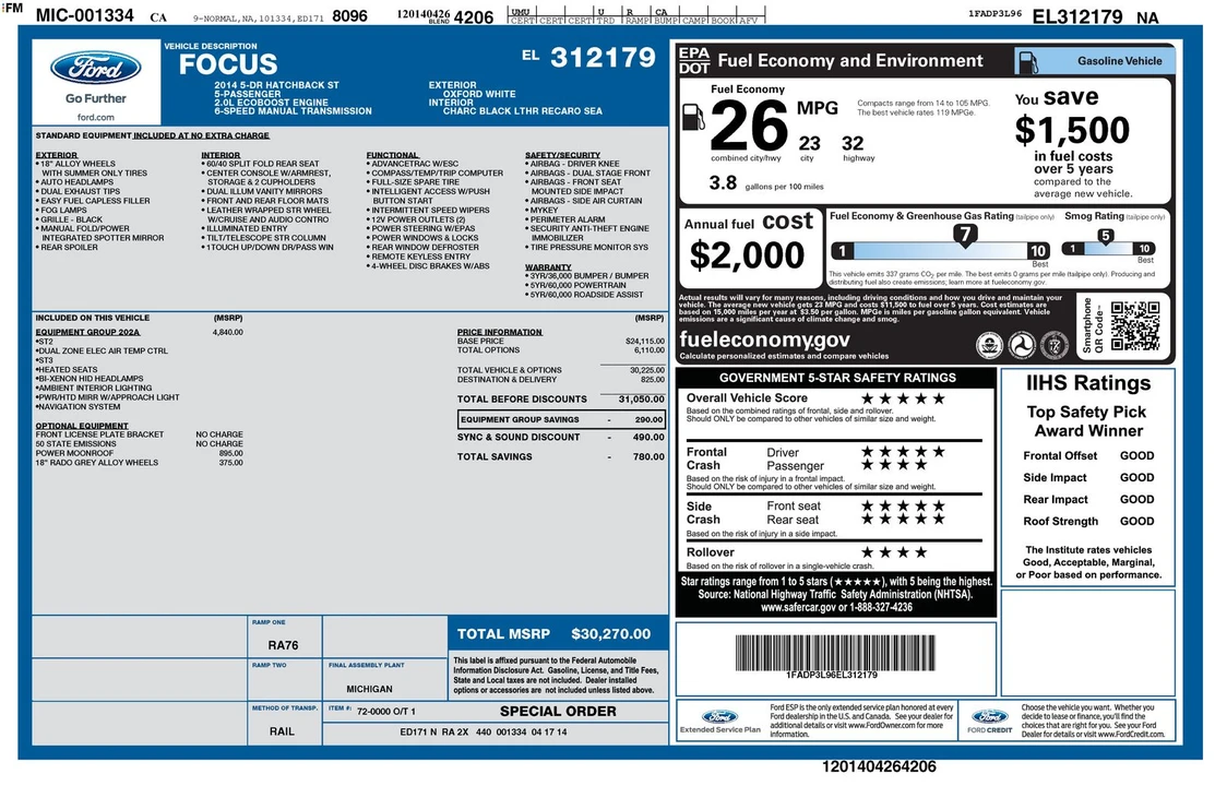 2014 Ford Focus ST 3rd Gen - Image 4 of 22
