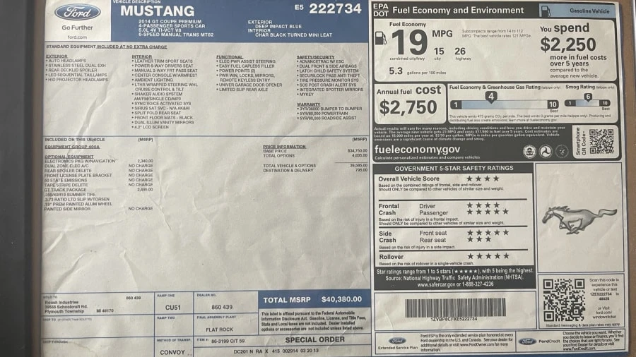 2014 Ford S197 Mustang - Image 15 of 16