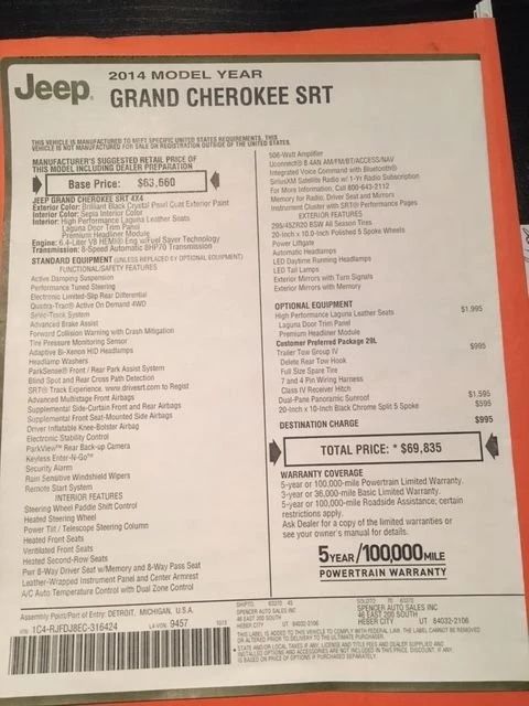 2014 Jeep WK2 Grand Cherokee - Image 4 of 4