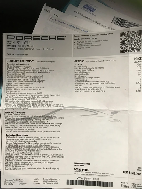 2014 Porsche 991 GT3 - Image 11 of 13