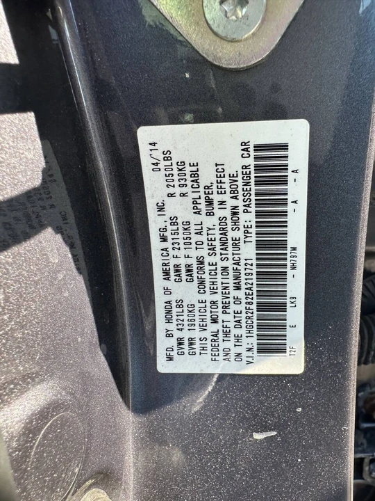 2014 Honda Accord 9th Gen - Image 18 of 21