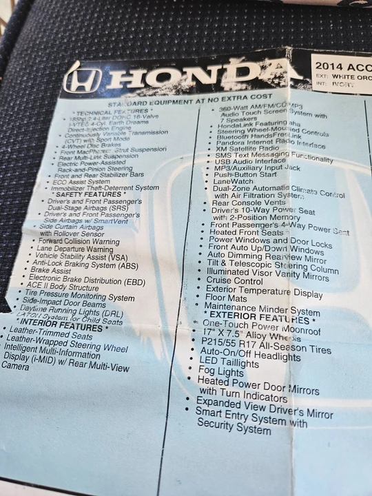 2014 Honda Accord 9th Gen - Image 2 of 18