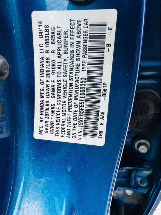 2014 Honda Civic 9th Gen - Image 19 of 20