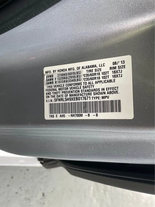 2014 Honda Odyssey - Image 16 of 16