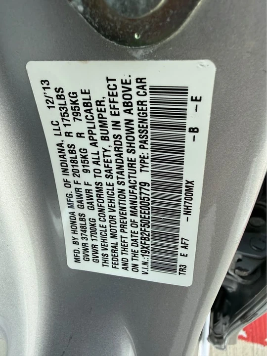 2014 Honda Civic 9th Gen - Image 20 of 20