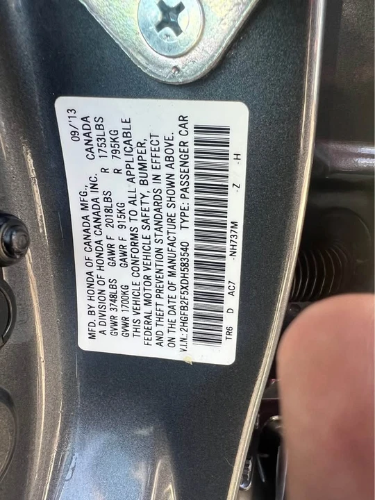 2014 Honda Civic 9th Gen - Image 15 of 19